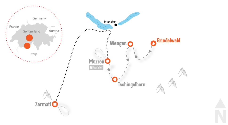 self-guided eiger to the matterhorn