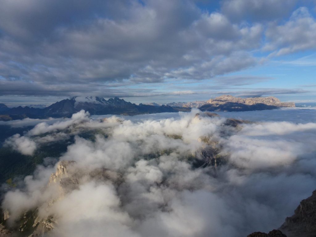 cloudy vista in the Italian Alps, Dolomites