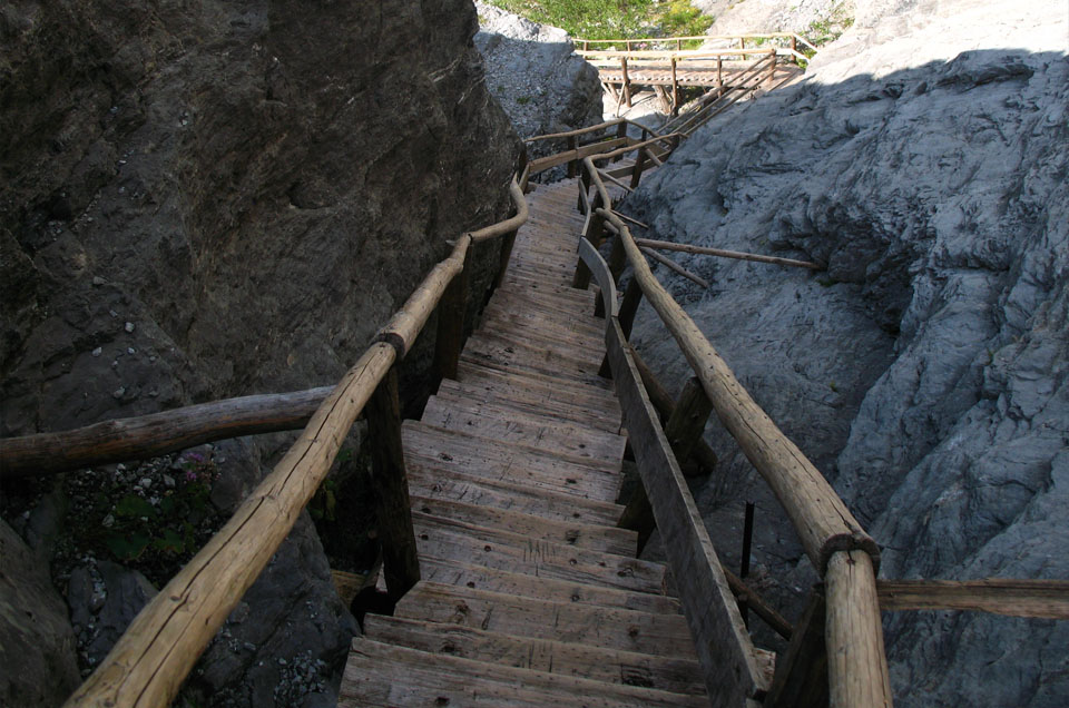 staircase from the Upper Grindelwald glacier