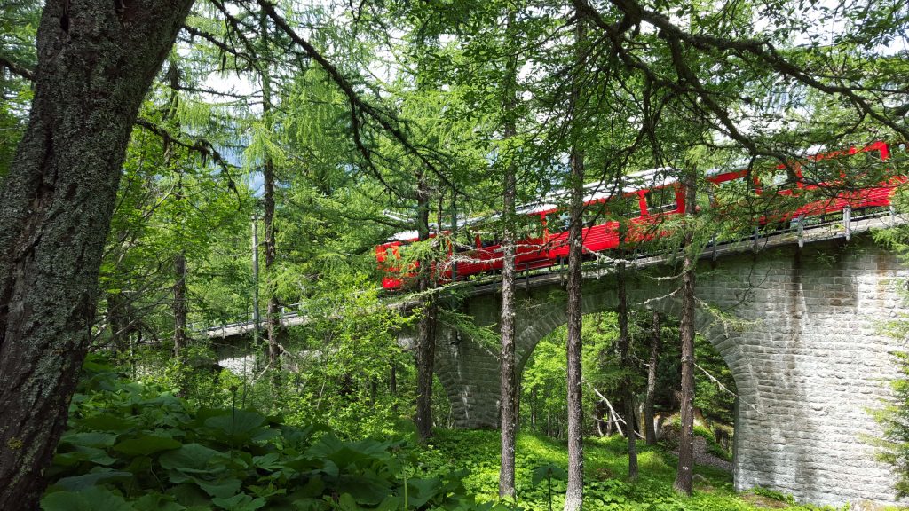 Montenvers train from trail, Chamonix, France