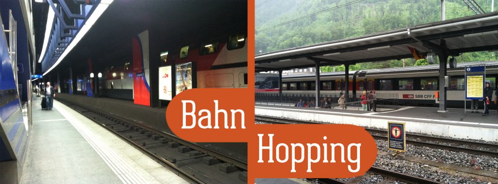 Swiss train stations in Zurich and the Bernese Oberland
