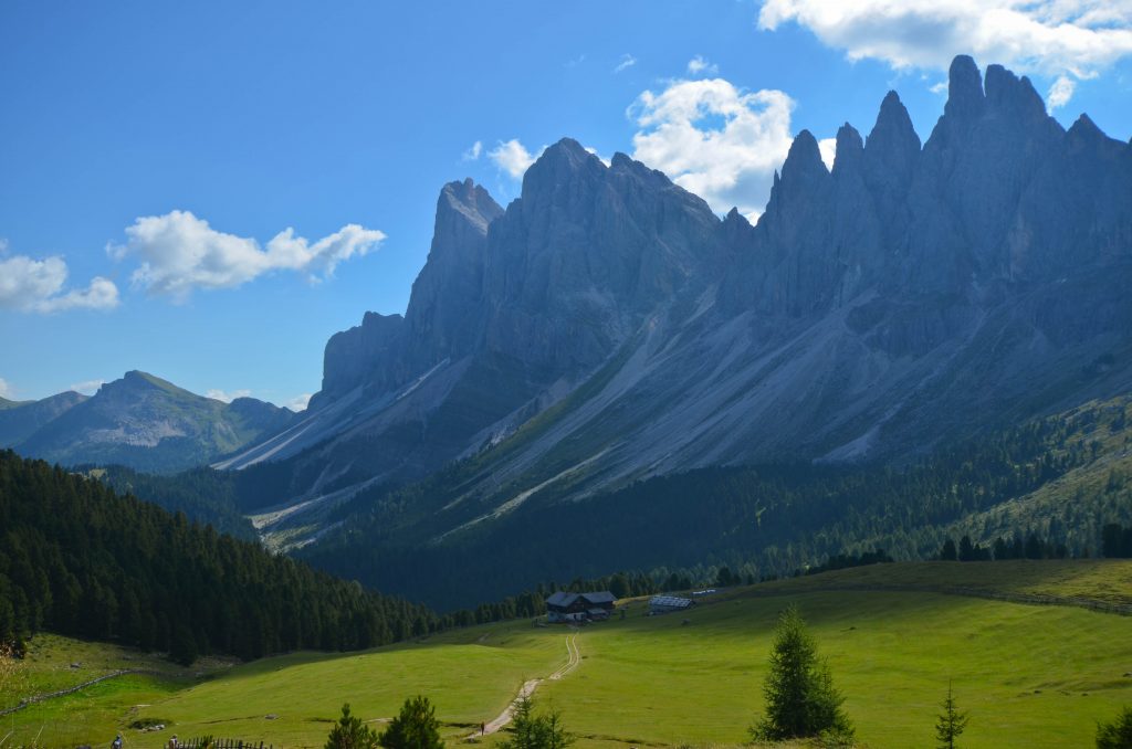 Brogles Hut hiking route Dolomites Italy