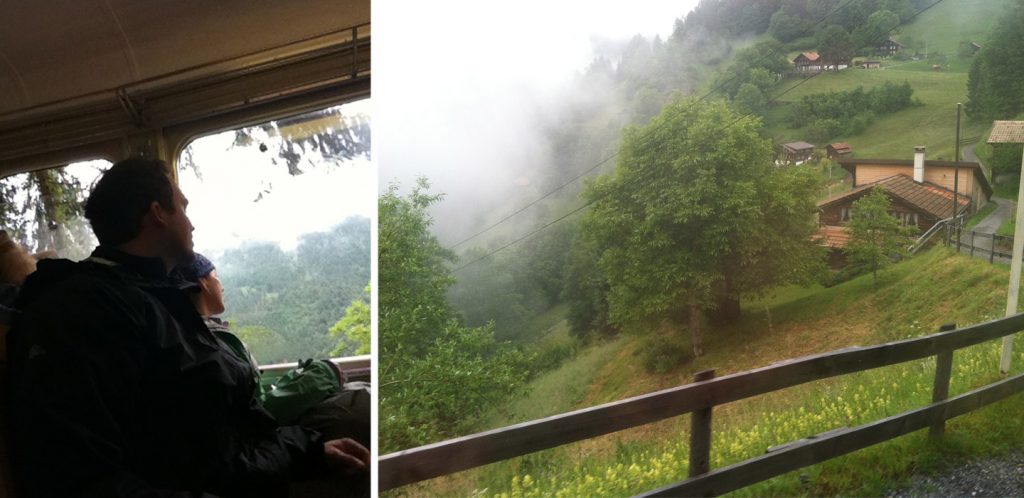 views from the train Wengen to Lauterbrunnen