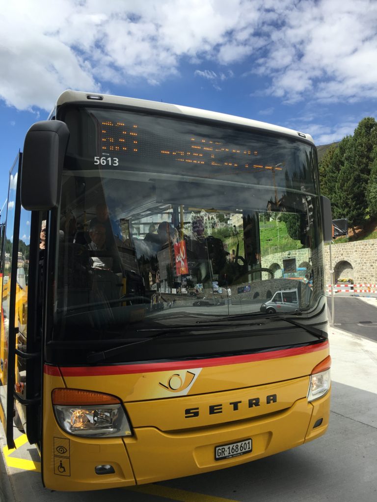 Palm Express bus St Moritz to Lugano