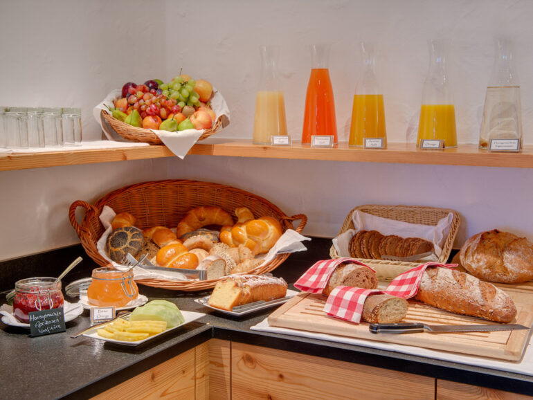 breakfast buffet at the Hotel Europe in Zermatt, Switzerland