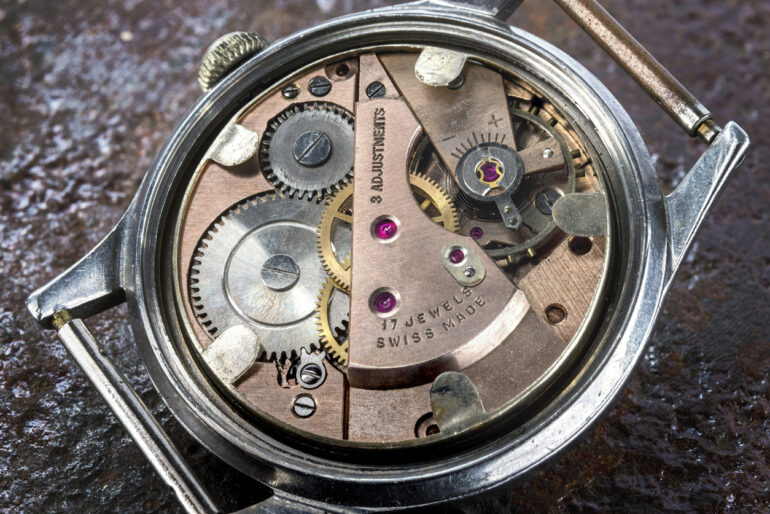 inner workings of a Swiss made watch