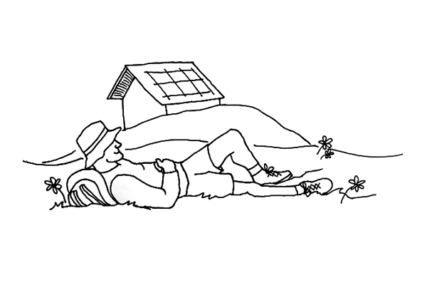 Man Napping Illustration