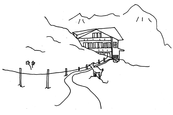 Illustration of Inn to Inn hiking tours.