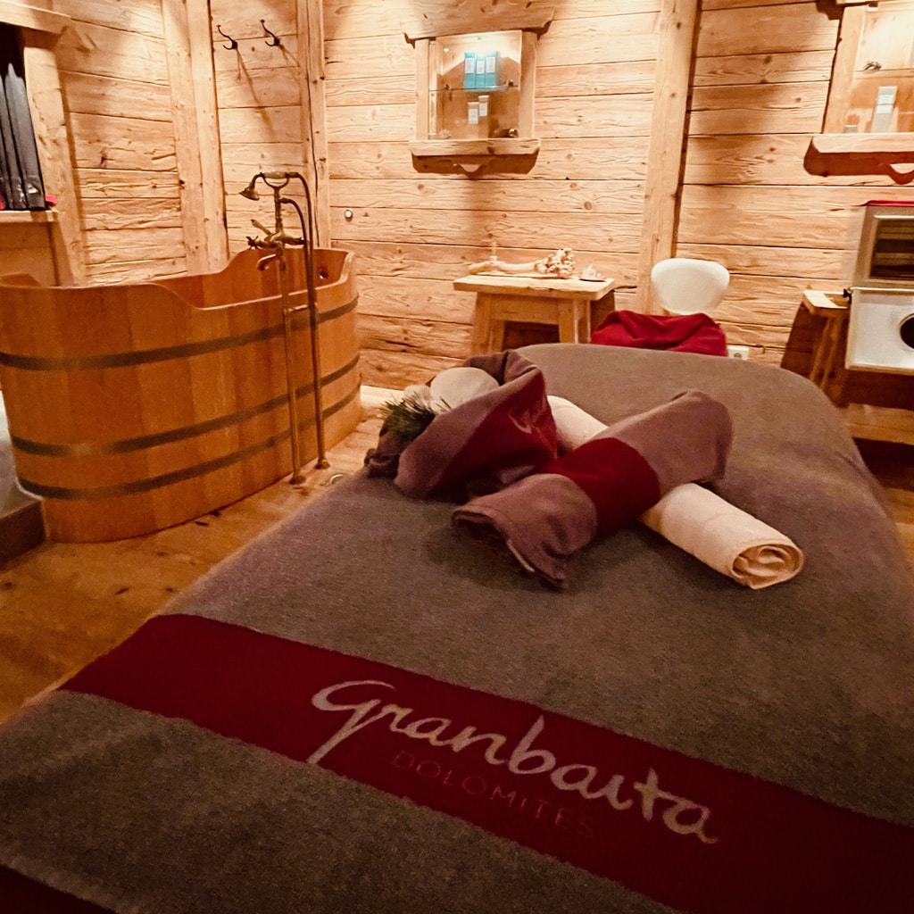 The spa at Granbaita, Selva, Dolomites